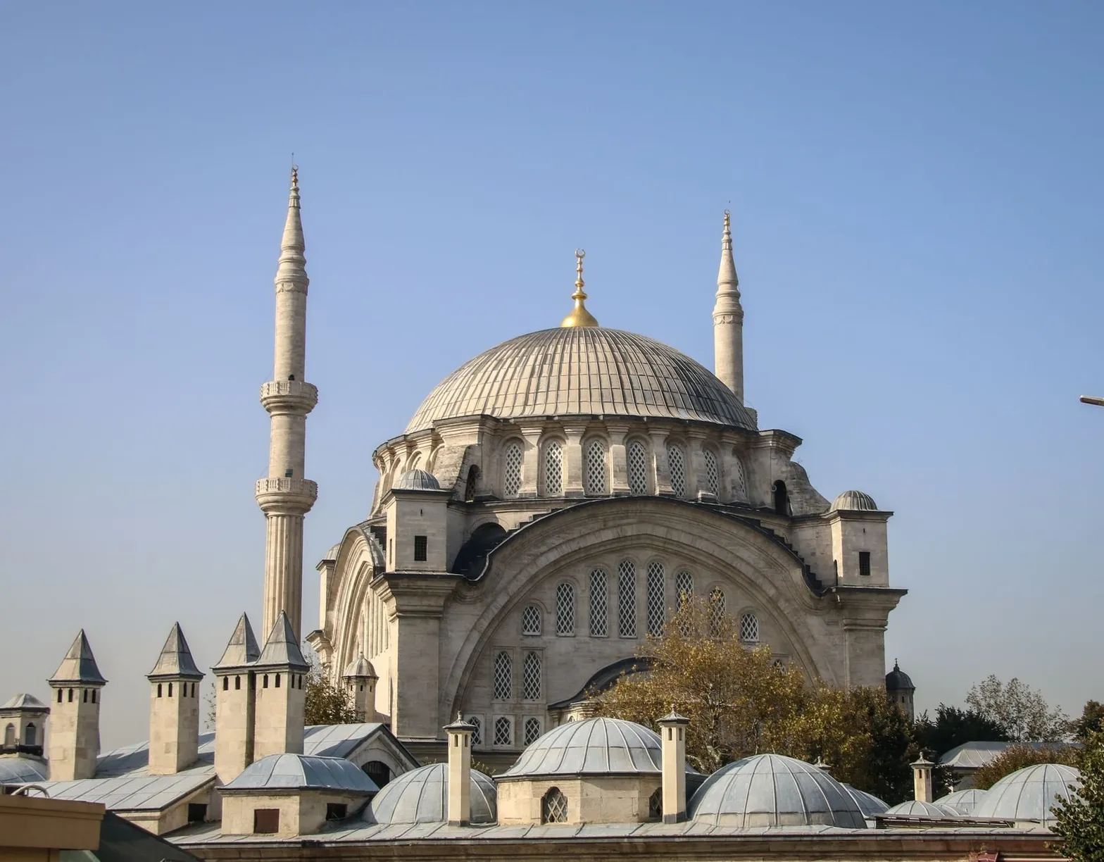 Nuruosmaniye Mosque in Istanbul featuring classic Ottoman architecture.